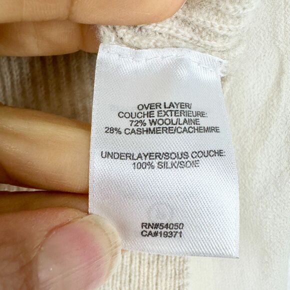 Robert Rodriguez Wool Cashmere Silk Layered Sweater Size Medium Beige Cream - Picture 5 of 5